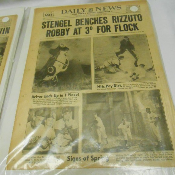 2 New York's Picture Newspaper Sports Articles & More 1956 protective sleeves 🔥 - Picture 9 of 9